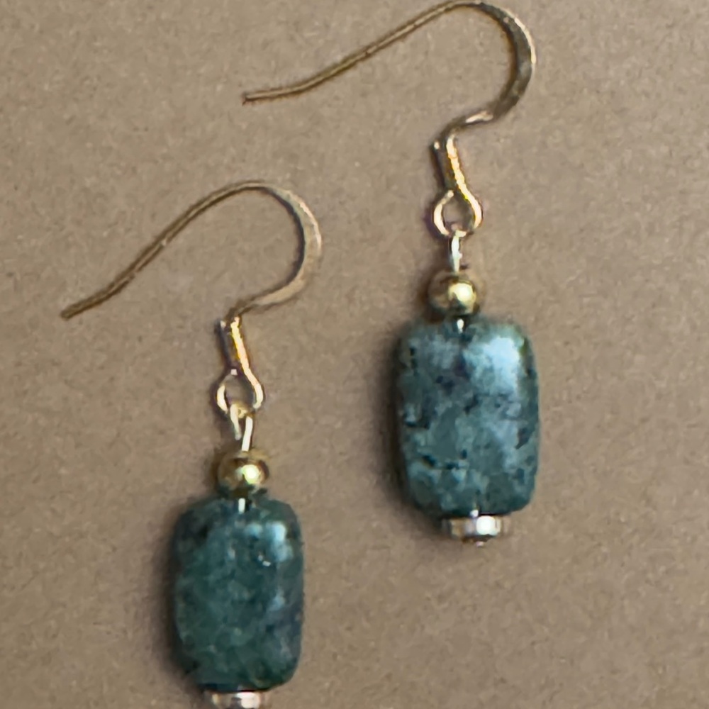 African Turquoise Earrings
